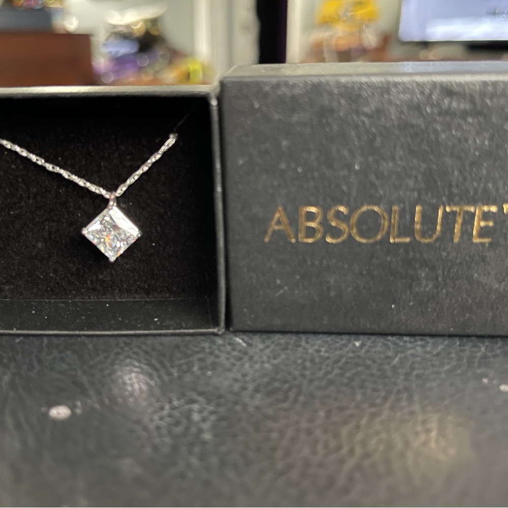 Silver Crystal Pendant Necklace Elegant Jewelry
